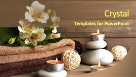  Presentation with stones - PPT theme with health products - beautiful spa composition with stones background and a tawny brown colored foreground