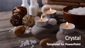  Presentation with treatment - Slide deck having health products - composition of spa treatment background and a  colored foreground