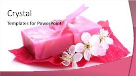  Presentation with natural soap - PPT theme featuring health products - natural handmade soap isolated background and a white colored foreground