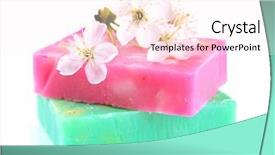  Presentation with natural soap - Audience pleasing PPT layouts consisting of two girl friends on a girls night out repairing their make up and having fun on the city streets backdrop and a violet colored foreground