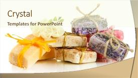  Presentation with natural soap - Colorful presentation theme enhanced with enterprise business campaign project task backdrop and a dark gray colored foreground