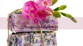  Presentation with natural soap - Slide set having health products - natural handmade soap isolated background and a coral colored foreground