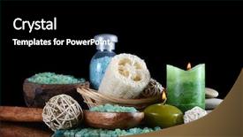  Presentation with spa white orchids black - Colorful PPT theme enhanced with health products - set for spa-procedure backdrop and a  colored foreground