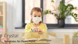  Presentation with student health - Amazing PPT layouts having health-protection-education-and-pandemic backdrop and a coral colored foreground