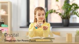  Presentation with health education - PPT layouts with health-protection-education-and-pandemic background and a coral colored foreground