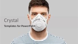  Presentation with covid coronavirus - Slide set enhanced with health-protection-safety-and-coronavirus background and a light gray colored foreground