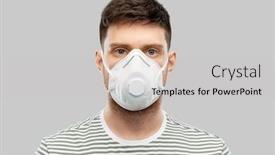  Presentation with safety - Slide deck having health-protection-safety-and-pandemic background and a light gray colored foreground