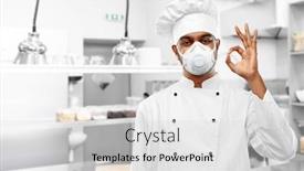  Presentation with indian restaurant - Presentation theme enhanced with health-protection-safety-and-pandemic background and a light gray colored foreground