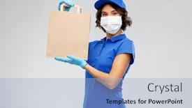  Presentation with food safety - Amazing presentation theme having health-protection-safety-and-pandemic backdrop and a light blue colored foreground