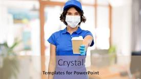  Presentation with takeaway coffee - Beautiful slides featuring health-protection-safety-and-pandemic backdrop and a lemonade colored foreground