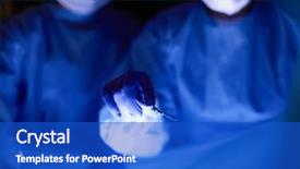  Presentation with pulmonary - Presentation design consisting of health pulmonary - cropped picture of scalpel taken background and a cobalt blue colored foreground