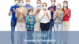  Presentation with medical virus - Amazing slide set having health-quarantine-and-pandemic-concept backdrop and a ocean colored foreground