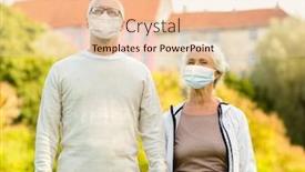  Presentation with medical virus - Slide set having health-quarantine-and-pandemic-concept background and a lemonade colored foreground