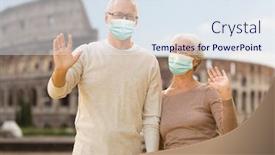  Presentation with medical virus - Audience pleasing slide set consisting of health-quarantine-and-pandemic-concept backdrop and a sky blue colored foreground