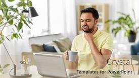  Presentation with indian tea - Slide deck enhanced with health-remote-job-and-people background and a soft green colored foreground