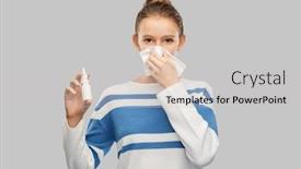  Presentation with nasal - Theme with health-rhinitis-and-people-concept background and a light gray colored foreground