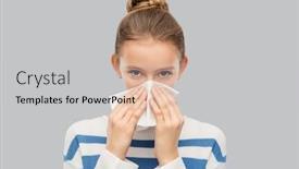  Presentation with tissue paper - PPT layouts enhanced with health-rhinitis-and-people-concept background and a light gray colored foreground