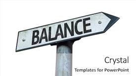  Presentation with balance - Slide set with health safety - balance sign isolated on white background and a white colored foreground