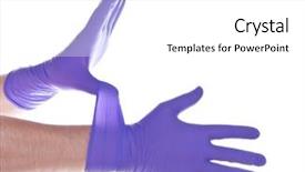  Presentation with medical radiolgy - Amazing slide deck having health safety - nurse putting on medical glove backdrop and a white colored foreground