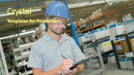  Presentation with paper - PPT theme with health safety - signing a paper background and a tawny brown colored foreground