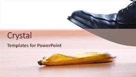 Presentation with stepping - Beautiful slides featuring health safety - stepping on banana peel backdrop and a lemonade colored foreground
