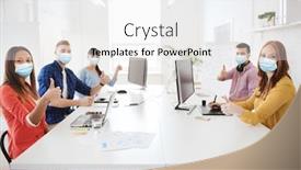  Presentation with team health - PPT layouts having health-safety-and-pandemic-concept background and a white colored foreground