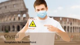  Presentation with medical sign - Audience pleasing slides consisting of health-safety-and-pandemic-concept backdrop and a coral colored foreground