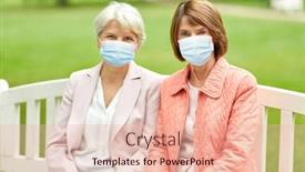  Presentation with women health - Colorful PPT theme enhanced with health-safety-and-pandemic-concept backdrop and a lemonade colored foreground