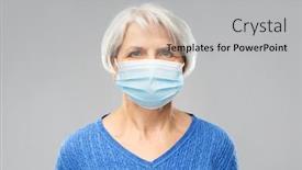  Presentation with medical virus - Theme enhanced with health-safety-and-pandemic-concept background and a light gray colored foreground