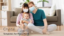  Presentation with baby medical - Slide set featuring health-safety-and-pandemic-concept background and a coral colored foreground