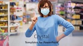  Presentation with medical virus - Beautiful PPT layouts featuring health-safety-and-pandemic-concept backdrop and a teal colored foreground