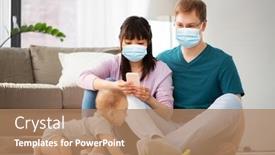  Presentation with baby medical - Beautiful slide deck featuring health-safety-and-pandemic-concept backdrop and a coral colored foreground