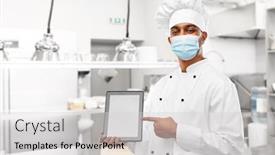  Presentation with indian restaurant - Slide deck with health-safety-and-pandemic-concept background and a light gray colored foreground