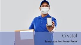  Presentation with virus disease - Audience pleasing slide deck consisting of health-safety-and-pandemic-concept backdrop and a teal colored foreground