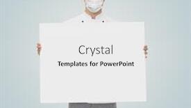  Presentation with cook chef - Slide deck featuring health-safety-and-pandemic-concept background and a white colored foreground