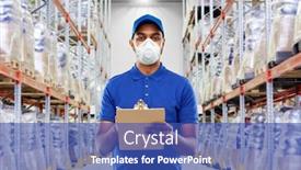  Presentation with safety - Cool new slides with health-safety-and-pandemic-concept backdrop and a ocean colored foreground