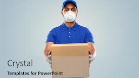  Presentation with virus disease - Theme enhanced with health-safety-and-pandemic-concept background and a lemonade colored foreground