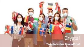  Presentation with virus disease - PPT layouts with health-safety-and-pandemic-concept background and a coral colored foreground