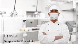  Presentation with indian restaurant - Presentation design with health-safety-and-pandemic-concept background and a light gray colored foreground