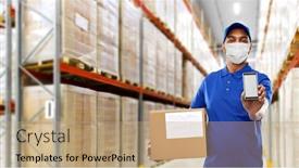  Presentation with virus disease - Colorful slides enhanced with health-safety-and-pandemic-concept backdrop and a coral colored foreground