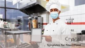  Presentation with indian restaurant - Theme consisting of health-safety-and-pandemic-concept background and a light gray colored foreground