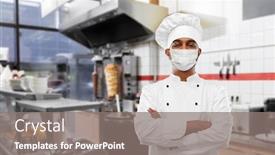  Presentation with indian restaurant - Cool new presentation theme with health-safety-and-pandemic-concept backdrop and a gray colored foreground