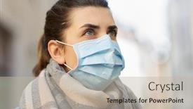  Presentation with medical concept - Colorful slide deck enhanced with health-safety-and-pandemic-concept backdrop and a mint green colored foreground