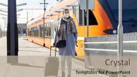  Presentation with railway - Beautiful PPT layouts featuring health-safety-and-pandemic-concept backdrop and a mint green colored foreground