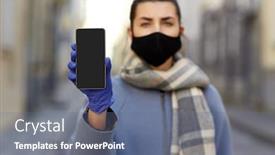  Presentation with reusable - Cool new PPT layouts with health-safety-and-pandemic-concept backdrop and a gray colored foreground