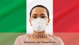  Presentation with virus disease - Presentation design featuring health-safety-and-pandemic-concept background and a coral colored foreground