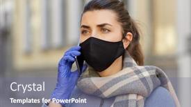  Presentation with reusable - Amazing PPT theme having health-safety-and-pandemic-concept backdrop and a ocean colored foreground