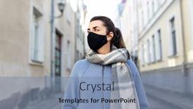  Presentation with reusable - PPT layouts with health-safety-and-pandemic-concept background and a seafoam green colored foreground