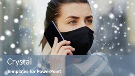  Presentation with reusable - Audience pleasing slide deck consisting of health-safety-and-pandemic-concept backdrop and a seafoam green colored foreground