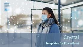  Presentation with bus stop - Beautiful PPT layouts featuring health-safety-and-pandemic-concept backdrop and a ocean colored foreground